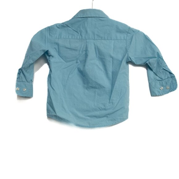 Chaps Boys Button-Up Blue Shirt Size 4T - Picture 5 of 8